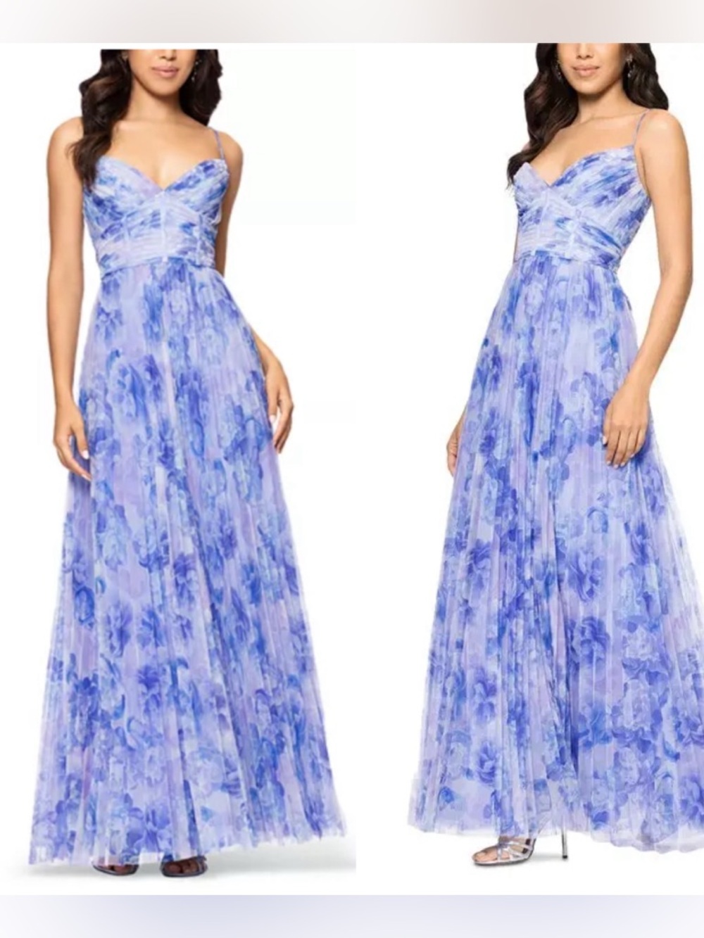 AQUA Women’s A27127 Printed Tulle Floral Dress - Bloomingdale’s Exclusive Sz 8